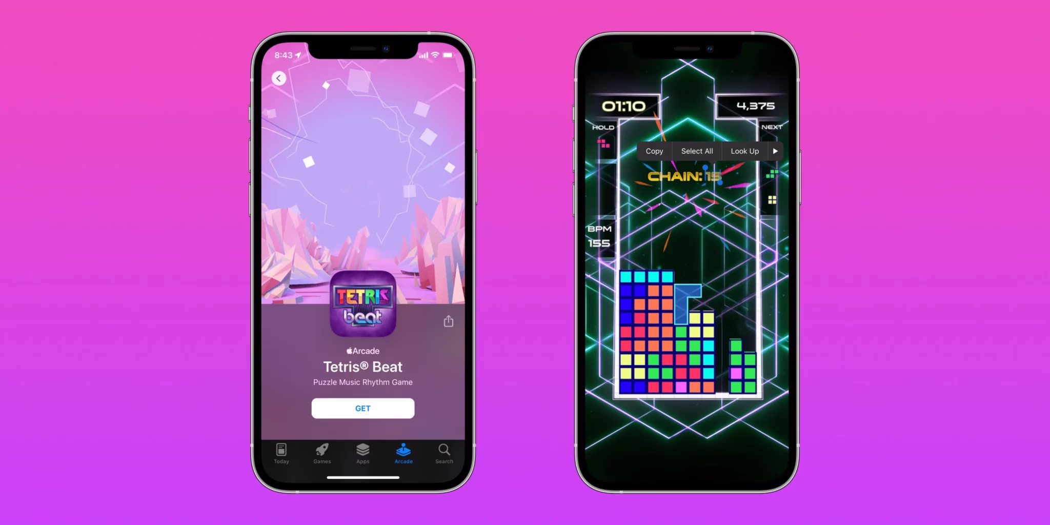 apple arcade tetris beat