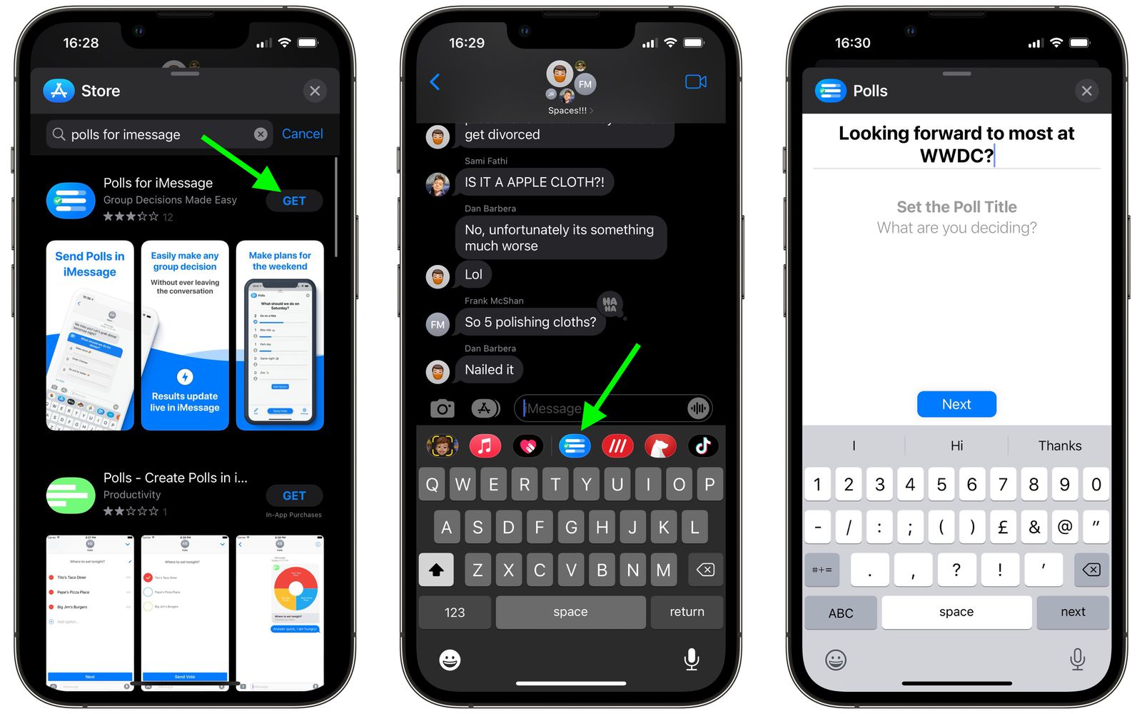 create polls imessage2