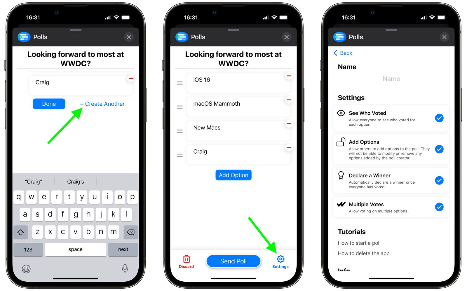 create polls imessage3