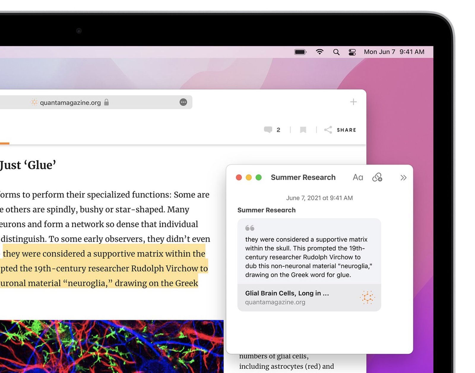 Быстрые заметки в macOS Monterey