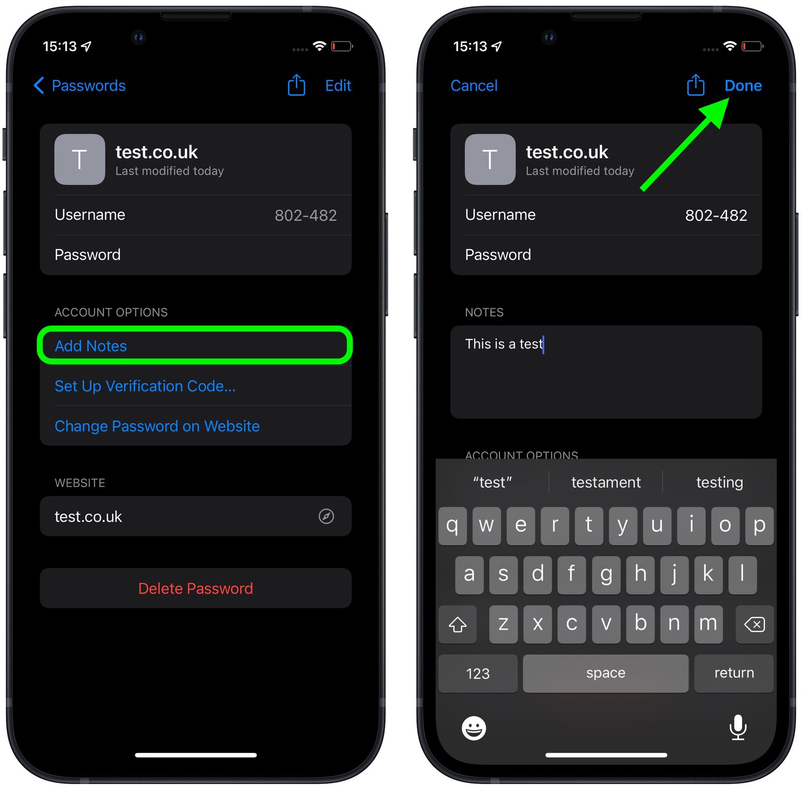 add notes icloud keychain2