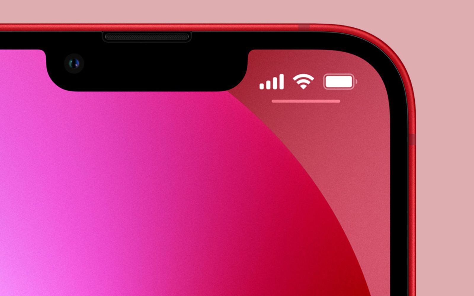 iPhone с выемкой и индикатором батареи