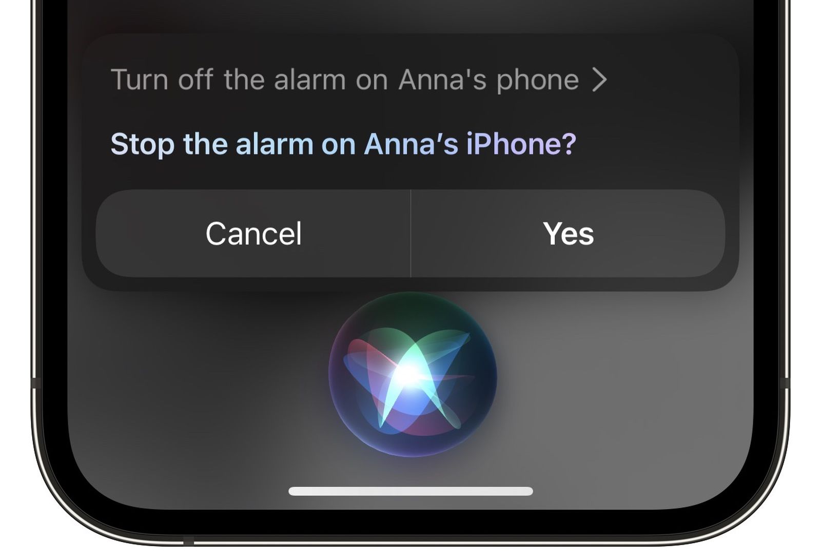 turn off family member iphone alarm