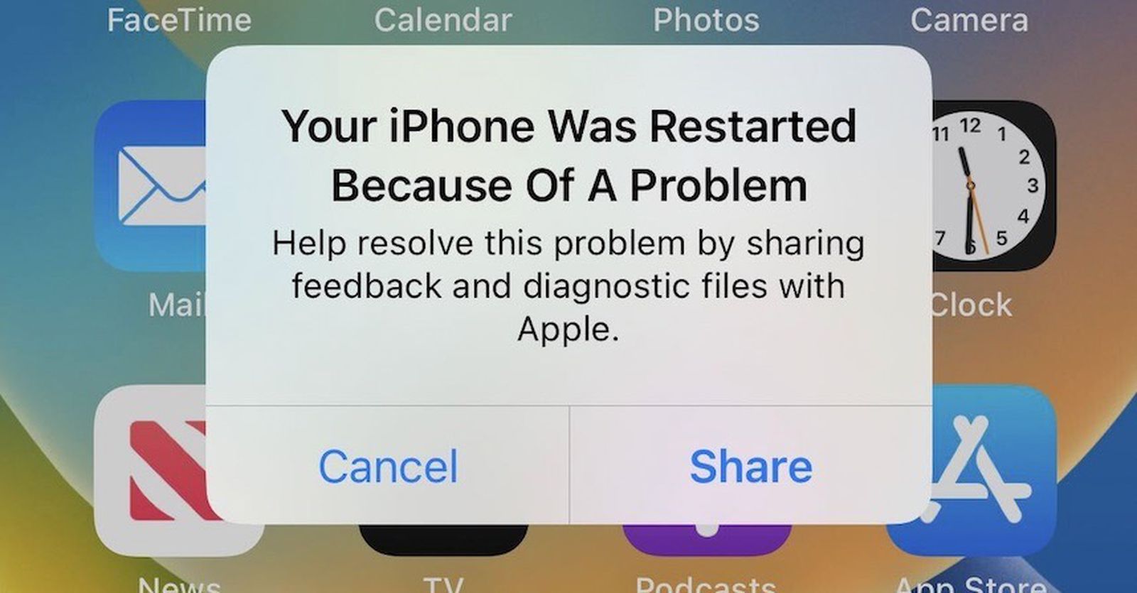 ios 16 beta pop up