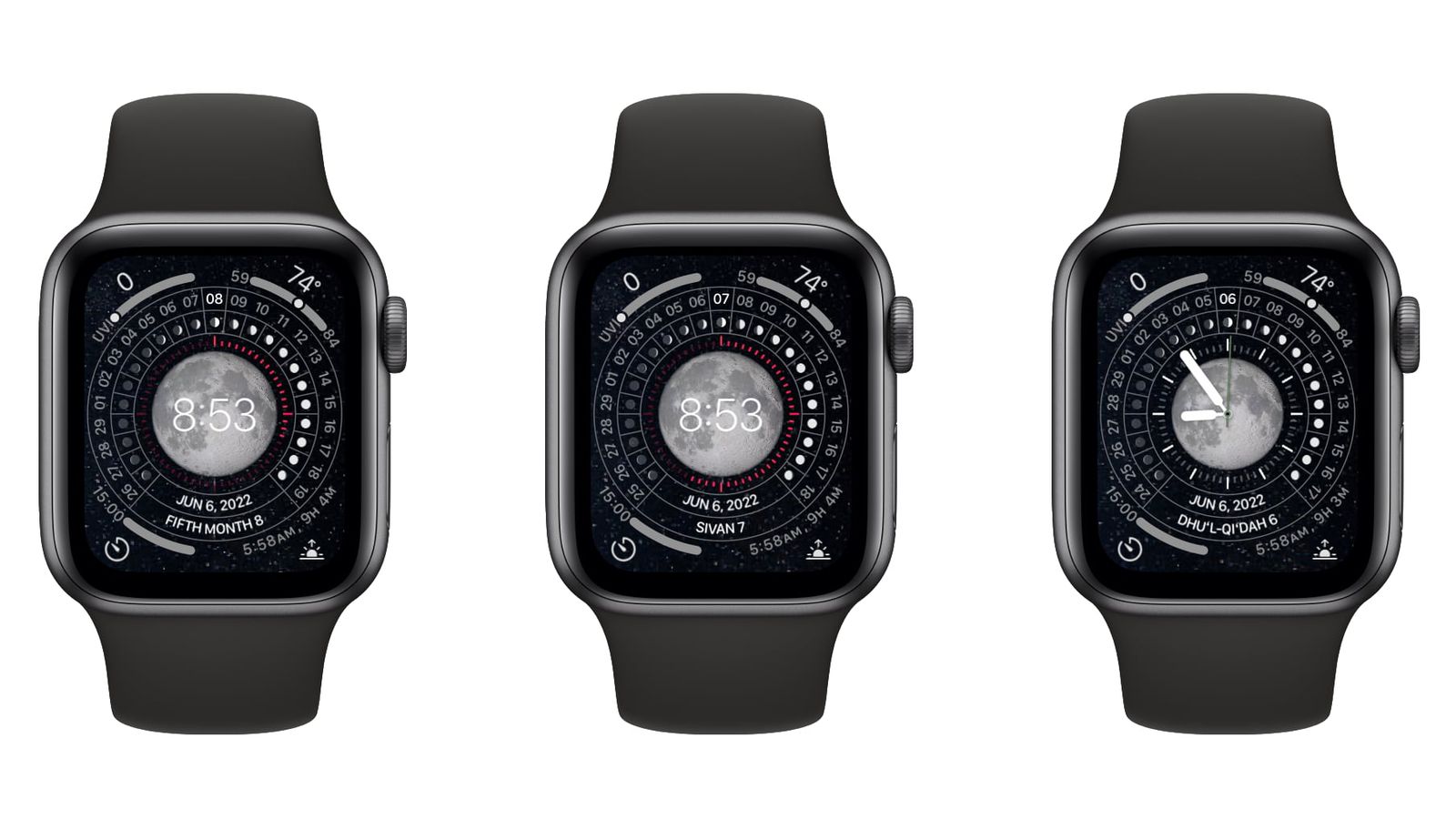 lunar watch face watchos 9