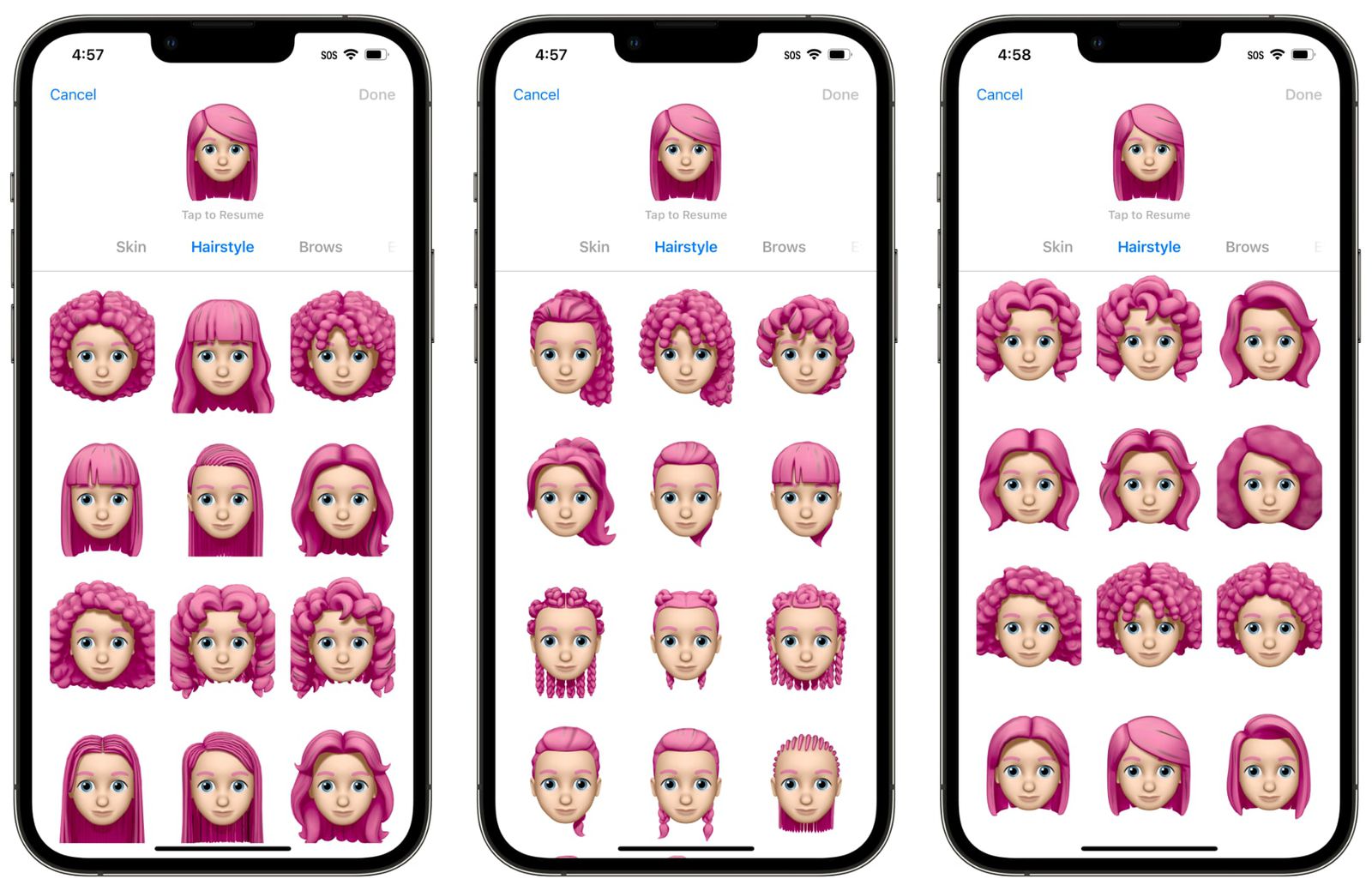 memoji hairstyles ios 16