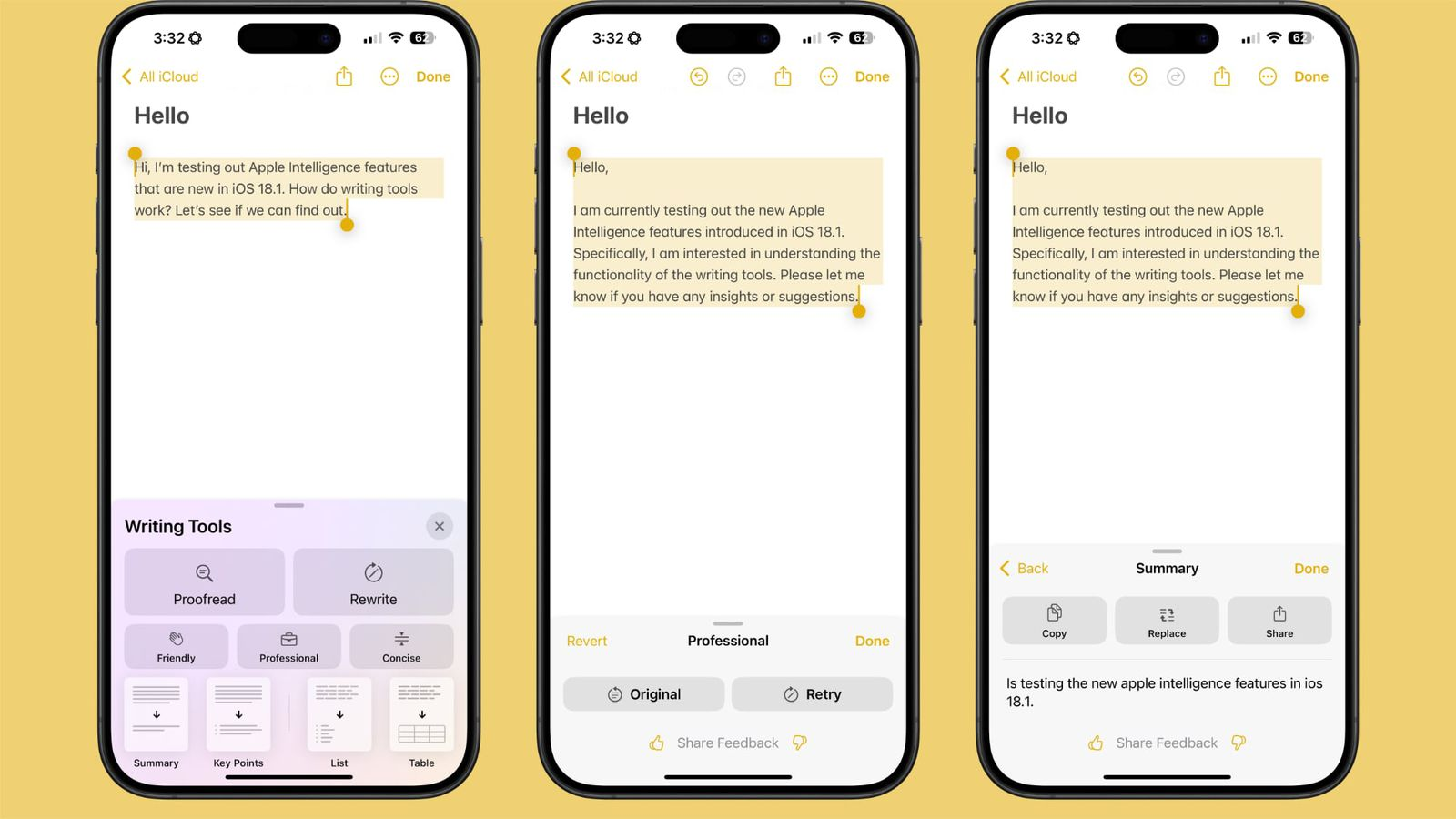 ios 18 1 writing tools