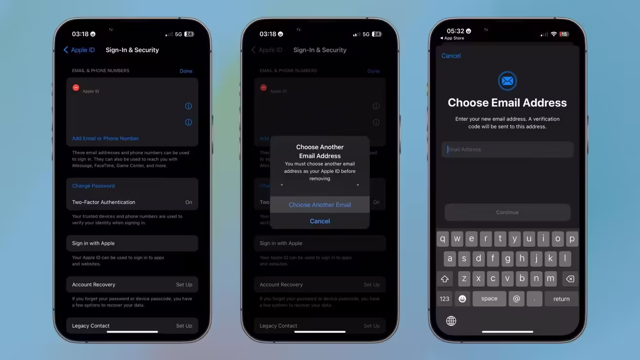 change appleid