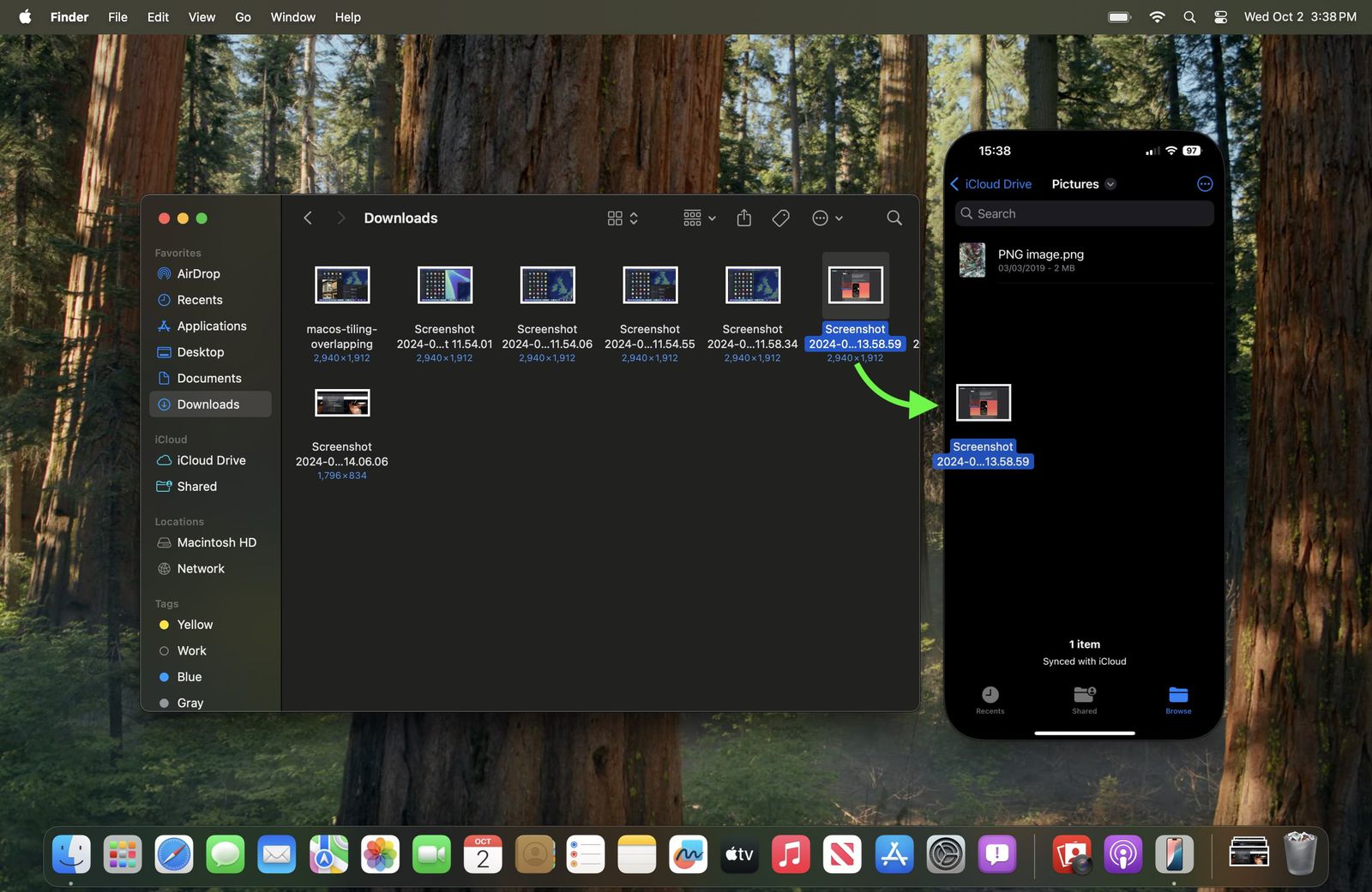 iphone mirroring drag and drop