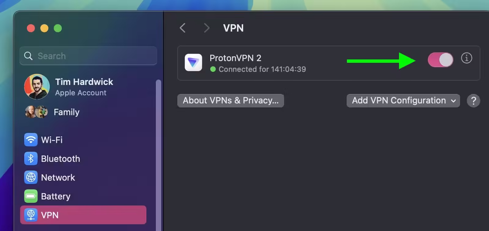 vpn settings