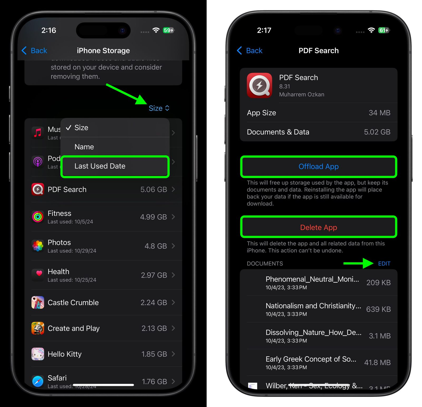find remove ios apps free storage1